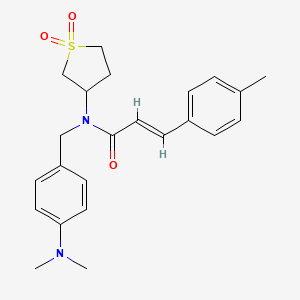 molecular formula C23H28N2O3S B12138997 (2E)-N-[4-(dimethylamino)benzyl]-N-(1,1-dioxidotetrahydrothiophen-3-yl)-3-(4-methylphenyl)prop-2-enamide 