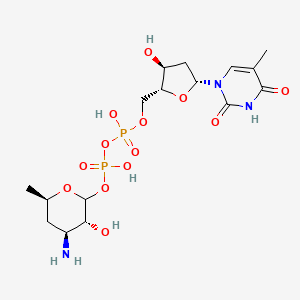 molecular formula C16H27N3O13P2 B1213901 dTDP-3-amino-3,4,6-trideoxy-D-glucose 