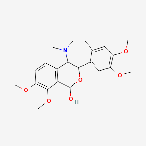 molecular formula C22H27NO6 B1213905 Rheadan-8-ol, 2,3,10,11-tetramethoxy-16-methyl-, (6alpha,8alpha)- 