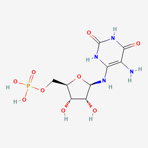 molecular formula C9H15N4O9P B1213907 5-amino-6-(5-phospho-beta-D-ribosylamino)uracil 