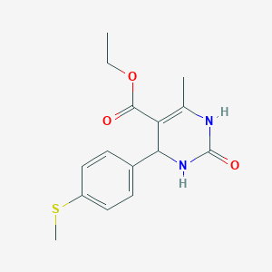 molecular formula C15H18N2O3S B12139182 Ethyl 6-methyl-4-[4-(methylsulfanyl)phenyl]-2-oxo-1,2,3,4-tetrahydropyrimidine-5-carboxylate 