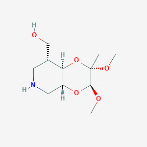 molecular formula C12H23NO5 B121392 [(2S,3S,4Ar,8R,8aR)-2,3-dimethoxy-2,3-dimethyl-4a,5,6,7,8,8a-hexahydro-[1,4]dioxino[2,3-c]pyridin-8-yl]methanol CAS No. 1084896-52-5