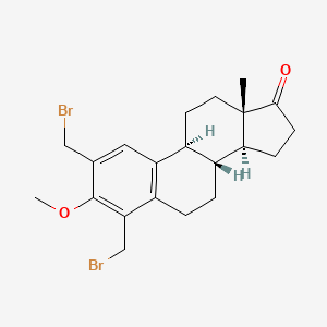 molecular formula C21H26Br2O2 B1213926 2,4-Bis(bromomethyl)estrone methyl ether CAS No. 53464-61-2