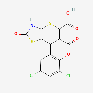 molecular formula C14H7Cl2NO5S2 B12139408 C14H7Cl2NO5S2 