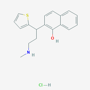 molecular formula C18H20ClNOS B121395 2-[3-(Methylamino)-1-(2-thienyl)propyl]-1-naphthalenol Hydrochloride CAS No. 1033719-36-6