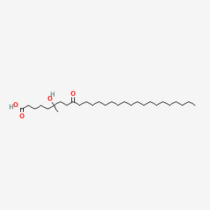 6-Hydroxy-6-methyl-9-oxooctacosanoic acid