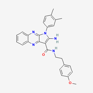 molecular formula C28H27N5O2 B12139656 2-amino-1-(3,4-dimethylphenyl)-N-[2-(4-methoxyphenyl)ethyl]-1H-pyrrolo[2,3-b]quinoxaline-3-carboxamide 