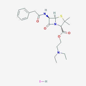 molecular formula C22H32IN3O4S B121397 Penethamate Hydriodide CAS No. 808-71-9