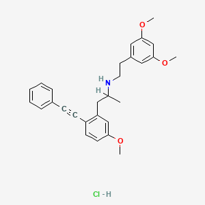molecular formula C28H32ClNO3 B1213974 N-(2-(3,5-Dimethoxyphenyl)ethyl)-5-methoxy-alpha-methyl-2-(phenylethynyl)benzeneethanamine CAS No. 119615-65-5