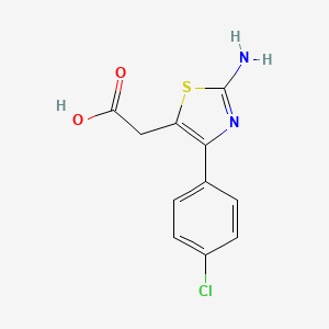 molecular formula C11H9ClN2O2S B1213976 2-Amino-4-(4-chlorophenyl)thiazole-5-acetic acid CAS No. 49779-99-9