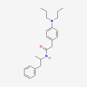 B1213981 2-(p-(Dipropylamino)phenyl)-N-(alpha-methylphenethyl)acetamide CAS No. 50794-02-0