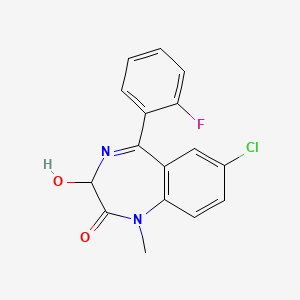 molecular formula C16H12ClFN2O2 B1213982 Flutemazepam CAS No. 52391-89-6