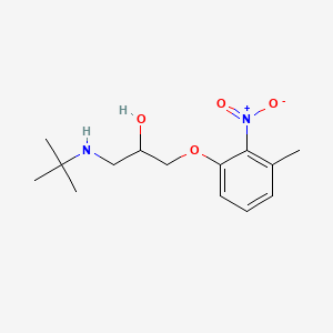 molecular formula C14H22N2O4 B1213985 1-(Tert-butylamino)-3-(3-methyl-2-nitrophenoxy)propan-2-ol CAS No. 72620-20-3