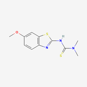 molecular formula C11H13N3OS2 B12139979 3-(6-Methoxy-1,3-benzothiazol-2-yl)-1,1-dimethylthiourea 