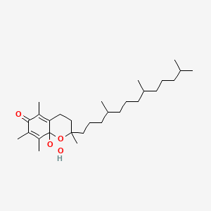 molecular formula C29H50O4 B1214000 2H-1-Benzopyran-6(8aH)-one, 3,4-dihydro-8a-hydroperoxy-2,5,7,8-tetramethyl-2-(4,8,12-trimethyltridecyl)- CAS No. 67353-73-5