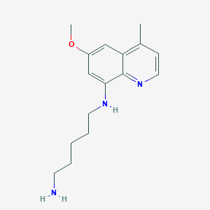 molecular formula C16H23N3O B1214001 1,5-Pentanediamine, N-(6-methoxy-4-methyl-8-quinolinyl)- CAS No. 68219-12-5