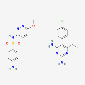 molecular formula C23H25ClN8O3S B1214006 Metakelfin CAS No. 81247-66-7