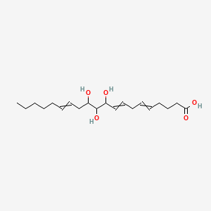 molecular formula C20H34O5 B1214008 10,11,12-Trihydroxyicosa-5,8,14-trienoic acid 