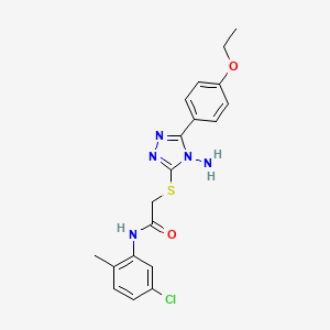 molecular formula C19H20ClN5O2S B12140100 2-[4-amino-5-(4-ethoxyphenyl)(1,2,4-triazol-3-ylthio)]-N-(5-chloro-2-methylphe nyl)acetamide 