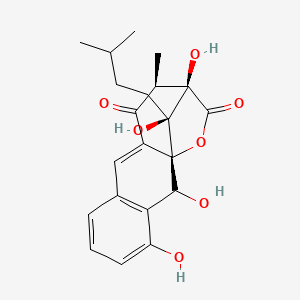 molecular formula C21H24O7 B1214013 Rishirilide A CAS No. 93361-65-0