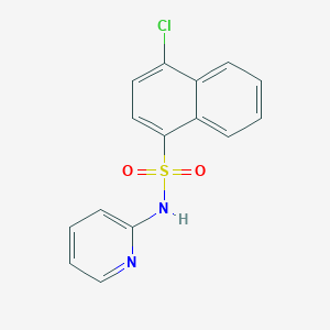 molecular formula C15H11ClN2O2S B1214020 4-chloro-N-(2-pyridinyl)-1-naphthalenesulfonamide 