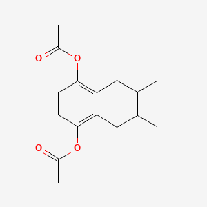 molecular formula C16H18O4 B1214022 Acetic acid (4-acetyloxy-6,7-dimethyl-5,8-dihydronaphthalen-1-yl) ester CAS No. 57998-99-9