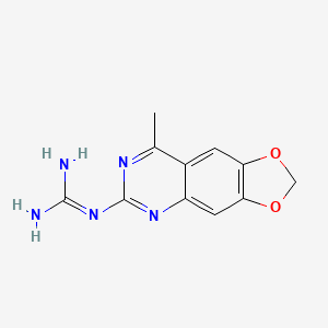 molecular formula C11H11N5O2 B12140259 N-(8-Methyl-[1,3]dioxolo[4,5-g]quinazolin-6-yl)-guanidine 