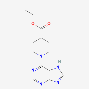 molecular formula C13H17N5O2 B12140426 ethyl 1-(7H-purin-6-yl)piperidine-4-carboxylate 