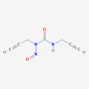 molecular formula C7H7N3O2 B1214045 1-Nitroso-1,3-bis(prop-2-ynyl)urea 