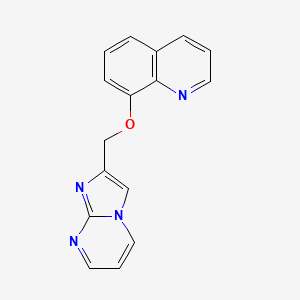 molecular formula C16H12N4O B12140459 8-(Imidazo[1,2-a]pyrimidin-2-ylmethoxy)quinoline 
