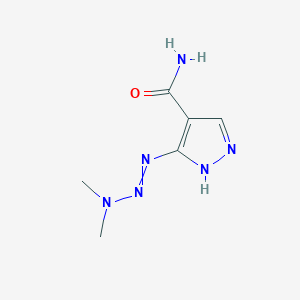 molecular formula C6H10N6O B1214047 1H-Pyrazole-4-carboxamide, 3-(3,3-dimethyl-1-triazenyl)- CAS No. 21466-00-2