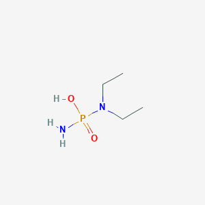 molecular formula C4H13N2O2P B1214068 Amino(diethylamino)phosphinic acid CAS No. 89314-86-3