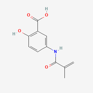 molecular formula C11H11NO4 B1214083 N-Methacryloyl-5-aminosalicylic acid CAS No. 53193-87-6