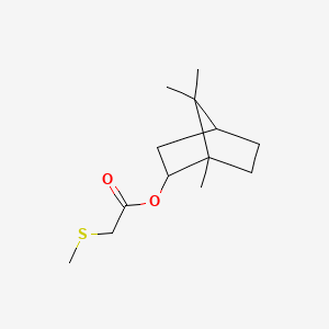 molecular formula C13H22O2S B1214086 Isobornyl alpha-(methylthio)acetate CAS No. 77069-64-8