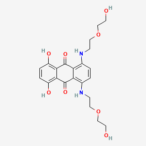 molecular formula C22H26N2O8 B1214098 1,4-Dihydroxy-5,8-bis((2-(2-hydroxyethoxy)ethyl)amino)-9,10-anthracenedione CAS No. 82654-75-9