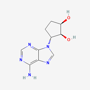 molecular formula C10H13N5O2 B1214100 (1R,2S,3R)-3-(6-amino-9H-purin-9-yl)cyclopentane-1,2-diol CAS No. 125409-63-4