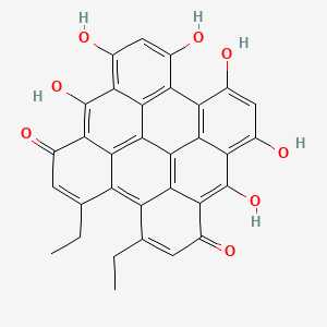 molecular formula C32H20O8 B1214107 Ethylhypericin 