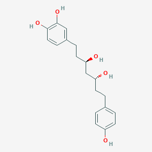 molecular formula C19H24O5 B1214113 3,5-Dihydroxy-1-(3,4-dihydroxyphenyl)-7-(4-hydroxyphenyl)heptane CAS No. 408324-00-5