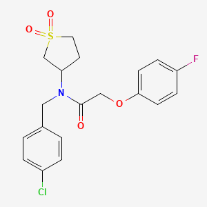 molecular formula C19H19ClFNO4S B12141139 N-(4-chlorobenzyl)-N-(1,1-dioxidotetrahydrothiophen-3-yl)-2-(4-fluorophenoxy)acetamide 