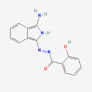 molecular formula C15H12N4O2 B12141164 N'-[(1Z)-3-amino-1H-isoindol-1-ylidene]-2-hydroxybenzohydrazide 
