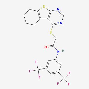 molecular formula C20H15F6N3OS2 B12141209 C20H15F6N3OS2 