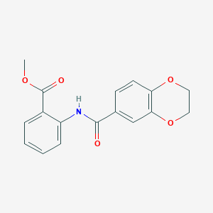 2-[[2,3-Dihydro-1,4-benzodioxin-6-yl(oxo)methyl]amino]benzoic acid methyl ester