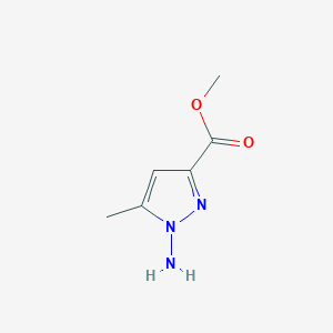 molecular formula C6H9N3O2 B121414 Methyl 1-amino-5-methyl-1H-pyrazole-3-carboxylate CAS No. 150017-49-5