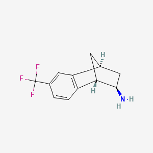 molecular formula C12H12F3N B1214154 2-Amino-6-trifluoromethylbenzonorbornene CAS No. 83118-50-7