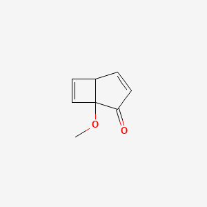 molecular formula C8H8O2 B1214156 1-Methoxybicyclo[3.2.0]hepta-3,6-dien-2-one CAS No. 84559-54-6