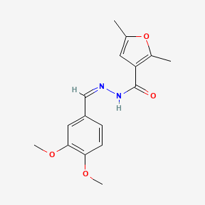 molecular formula C16H18N2O4 B12141590 N-[(E)-(3,4-dimethoxyphenyl)methylideneamino]-2,5-dimethylfuran-3-carboxamide CAS No. 304907-00-4