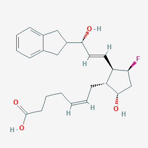 molecular formula C24H31O4F B121417 (Z)-7-[(1R,2R,3S,5S)-2-[(E,3S)-3-(2,3-Dihydro-1H-inden-2-yl)-3-hydroxyprop-1-enyl]-3-fluoro-5-hydroxycyclopentyl]hept-5-enoic acid CAS No. 1224444-55-6