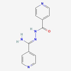 molecular formula C12H11N5O B12141871 N'-[imino(pyridin-4-yl)methyl]pyridine-4-carbohydrazide 