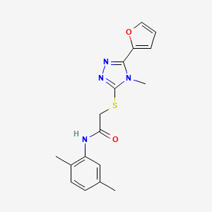 molecular formula C17H18N4O2S B12141983 N-(2,5-dimethylphenyl)-2-{[5-(furan-2-yl)-4-methyl-4H-1,2,4-triazol-3-yl]sulfanyl}acetamide 