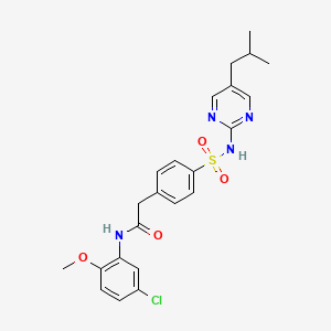 molecular formula C23H25ClN4O4S B1214202 Glicetanile CAS No. 24455-58-1